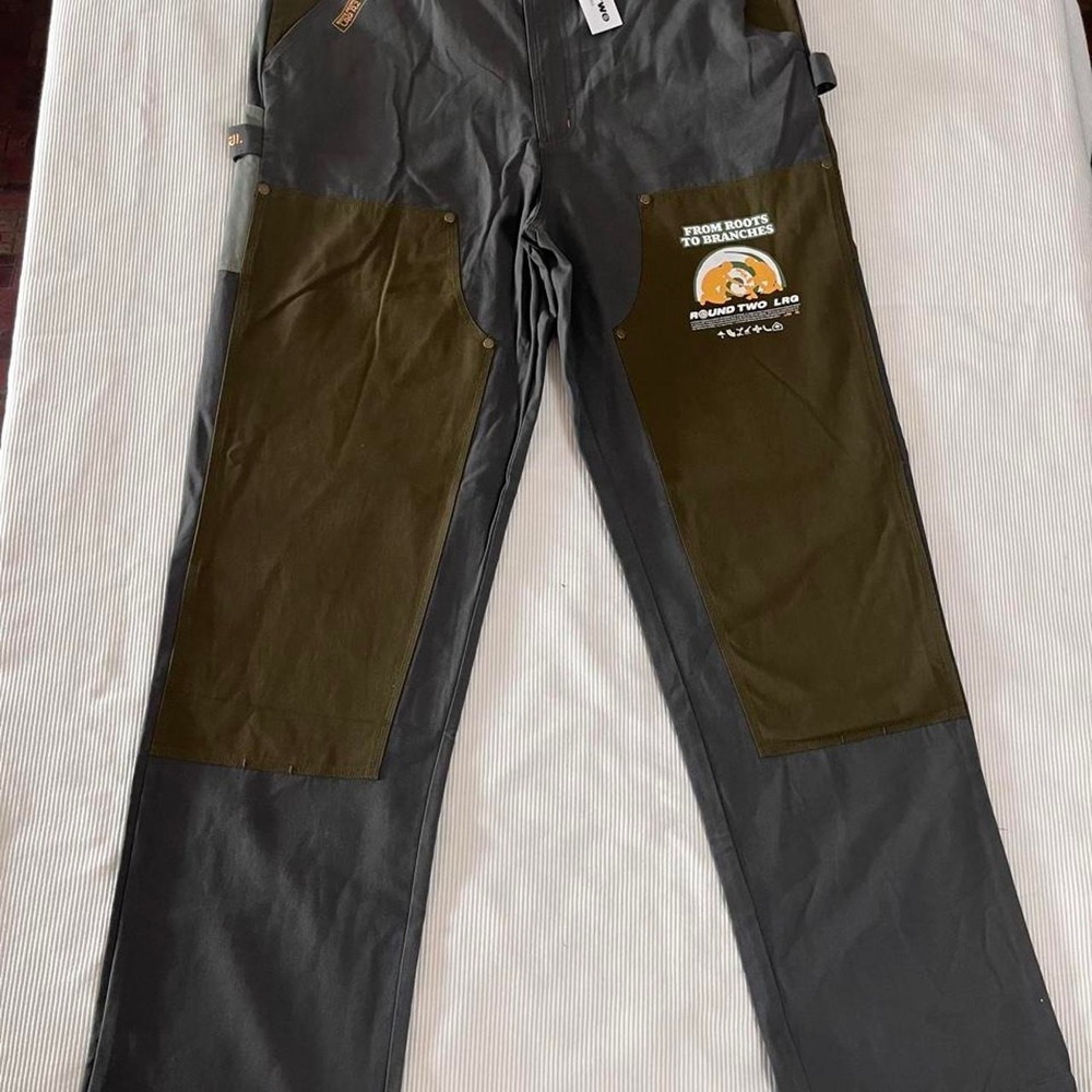 Round Two x LRG Rugged Desert Eagle Double Knee Pants NWT